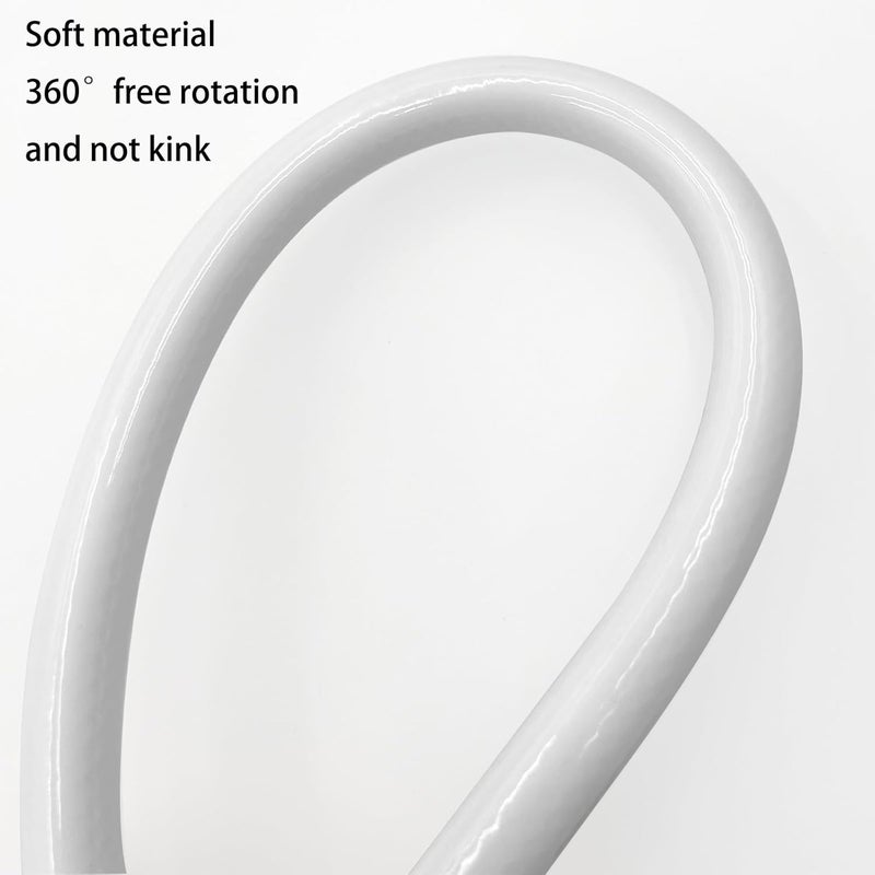 DSRTLP Replacement Shower Hose for RV Camper 6in Flexible & Kink-Free Heavy Duty PVC Lead-Free White - Image 3